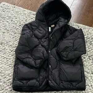Black quilted jacket